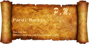 Pardi Martin névjegykártya